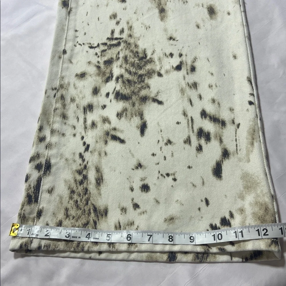 Refrain wide leg print jeans size 7 NWT - Picture 6 of 10